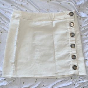 Cream mini skirt